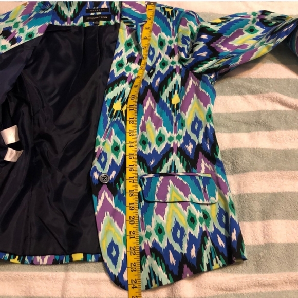 Euc Jones New York abstract Ikat print Blazer - Picture 4 of 6